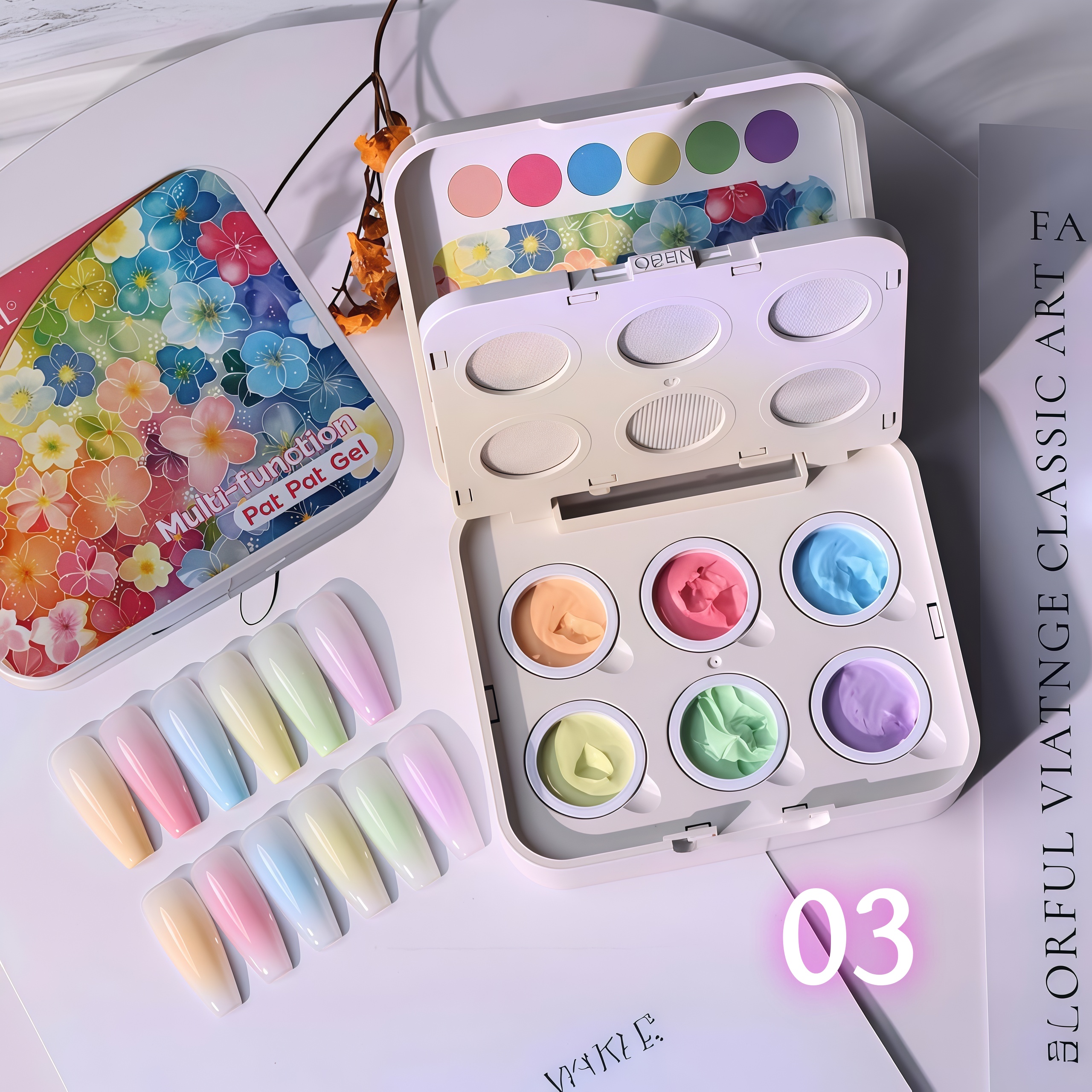 Waxing Kit Home - New 6 Color Cushion Nail Art