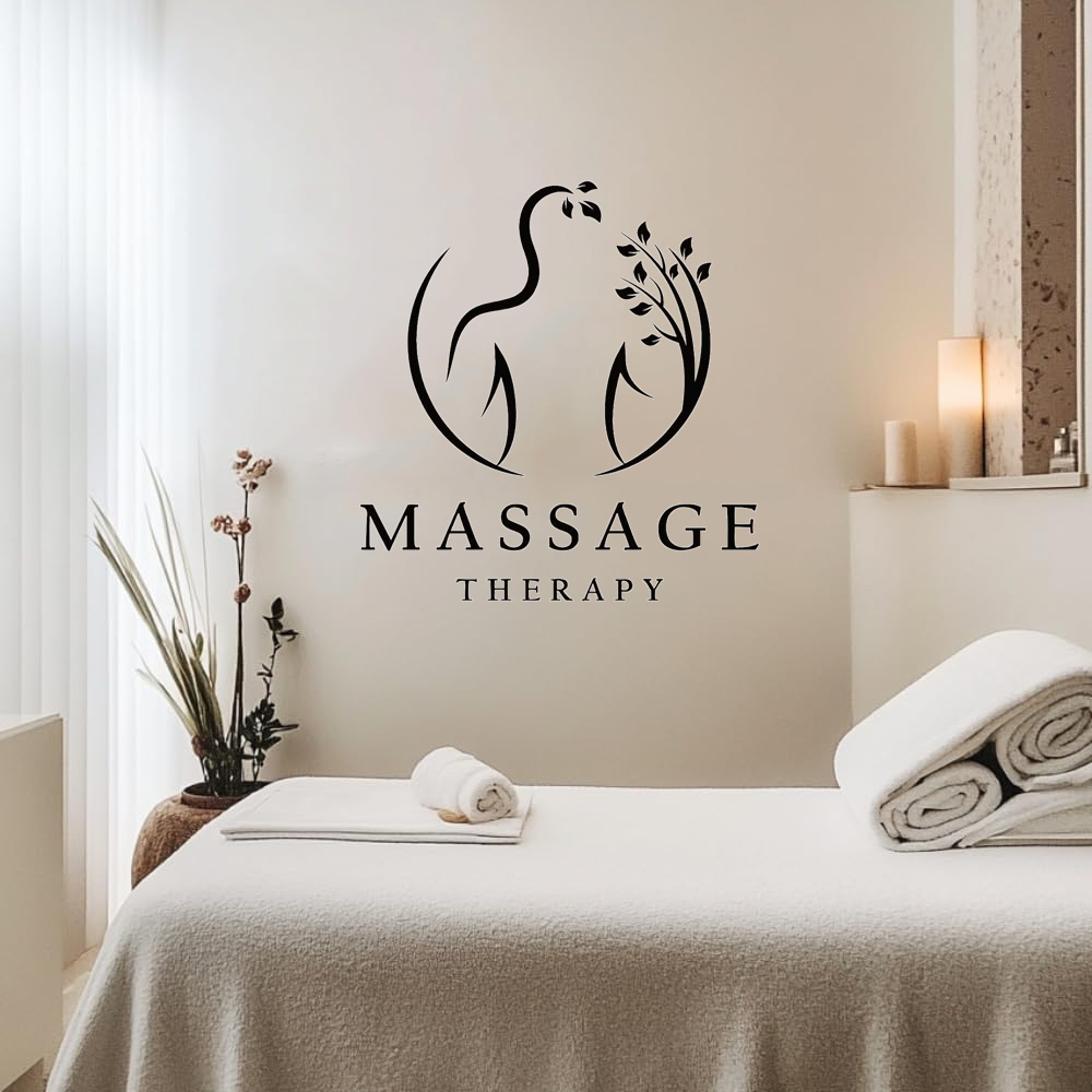 Spa Wellness Salon - Massage Therapy Vinyl Wall Decal for