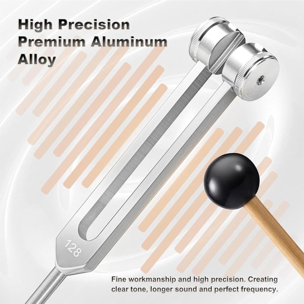 128Hz Tuning Fork Set - Stainl – Waxing Kit Home Bewertung und Preis