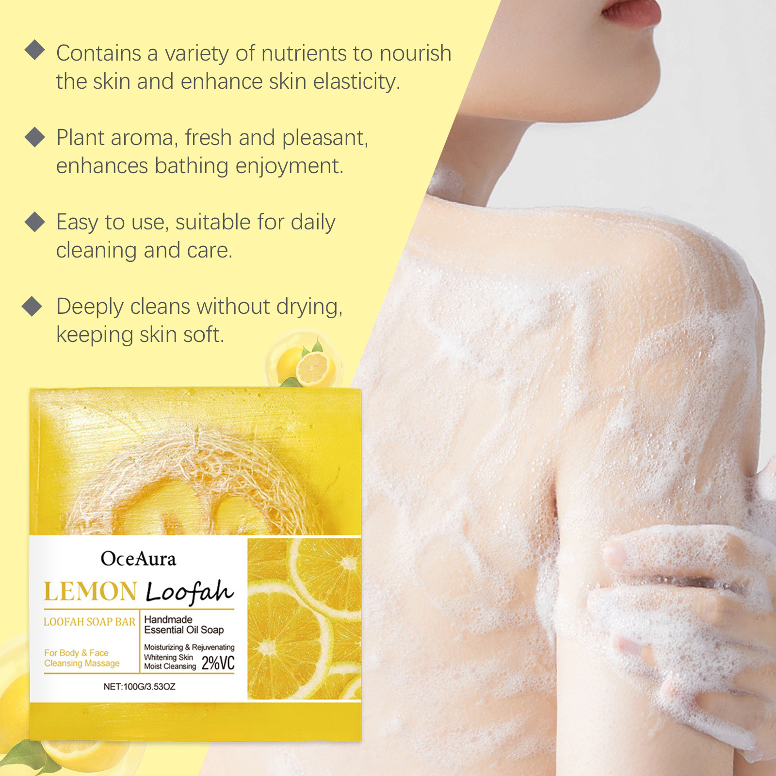 Lemon Loofah Handmade Soap Nat – Body Loofah Natural Bewertung und Preis