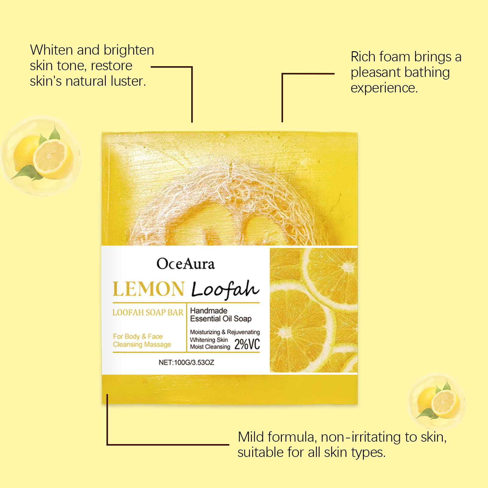 Lemon Loofah Handmade Soap Nat – Body Loofah Natural Bewertung und Preis